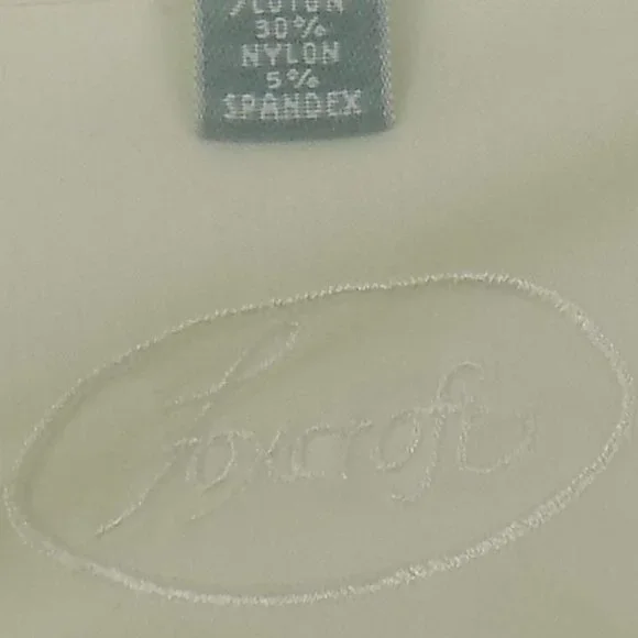 Foxcroft Shaped Stretch Ruched Button Front Collared Boho Style Blouse Size 8 - Picture 2 of 10